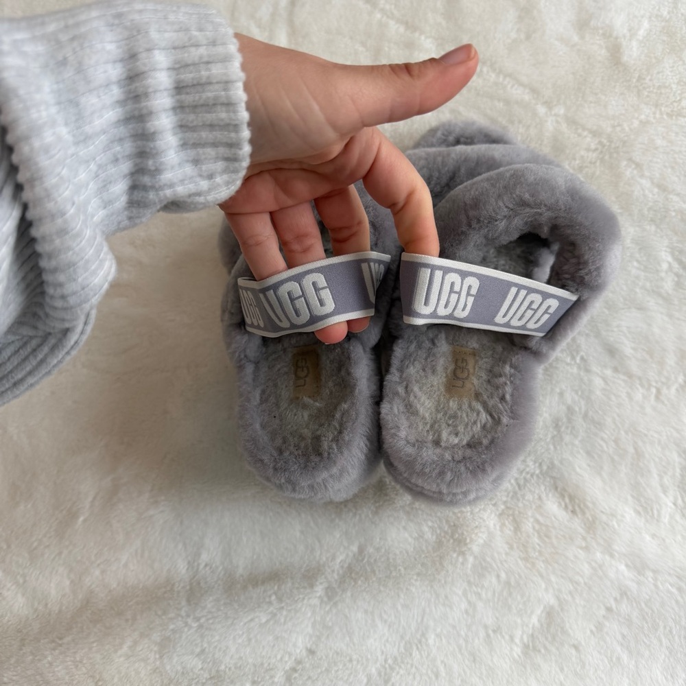 UGG Oh Yeah Slippers Gray/Purple Size 8 - Picture 8 of 11